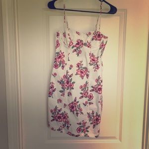 White, jean mini dress